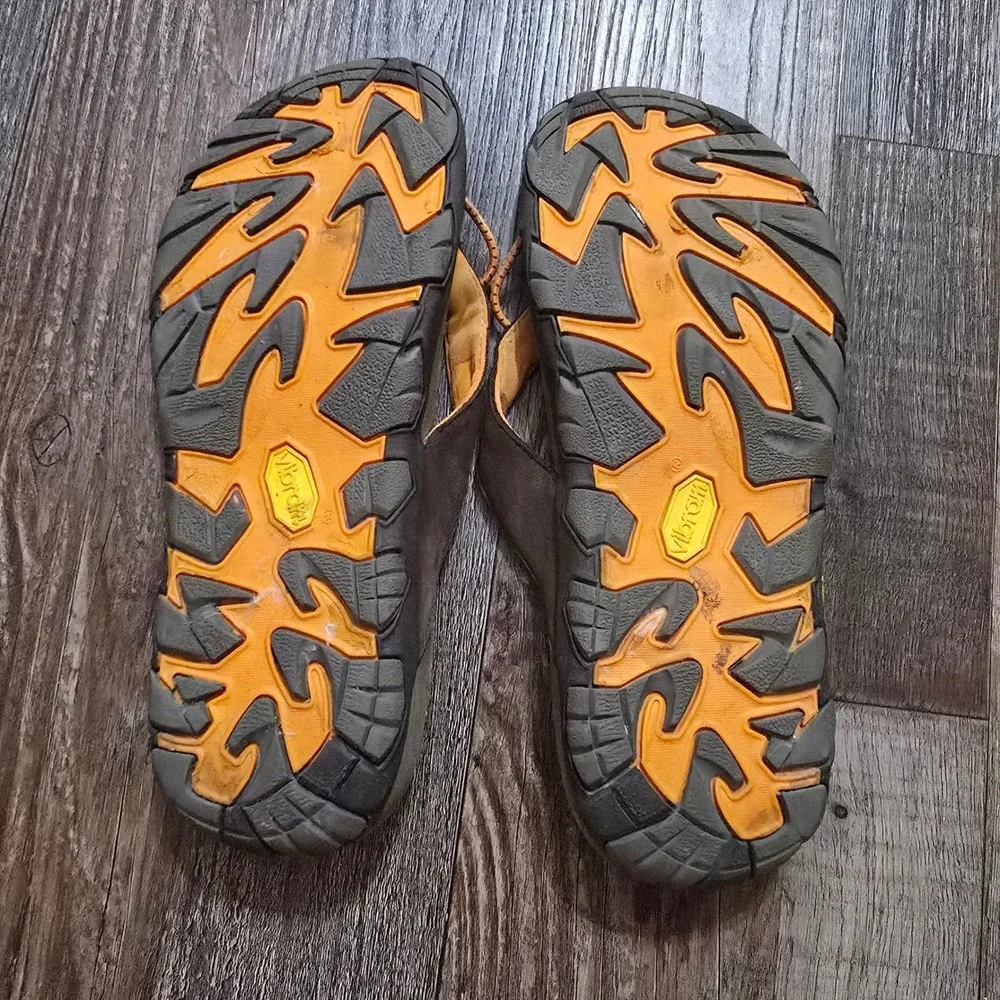 Vionic Cascade Sandals Womens Size 7 Brown Orange Orthaheel Vibram Active Thong